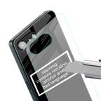 warning sign black edition back phone cover | glass case for iphone 16e