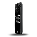 warning sign black edition back phone cover | glass case for nothing phone 2