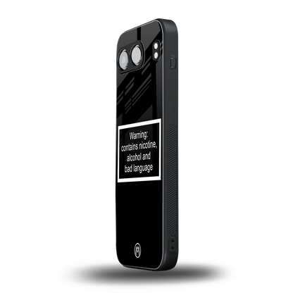 warning sign black edition back phone cover | glass case for oneplus nord 4
