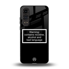 warning sign black edition back phone cover | glass case for oneplus nord ce 4 lite