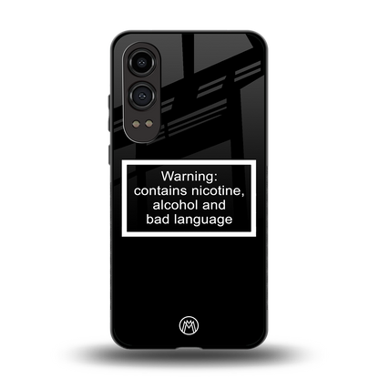 warning sign black edition back phone cover | glass case for oneplus nord ce 4 lite