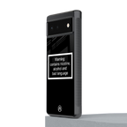 warning sign black edition back phone cover | glass case for Google Pixel 6A