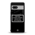 warning sign black edition back phone cover | glass case for Google Pixel 7