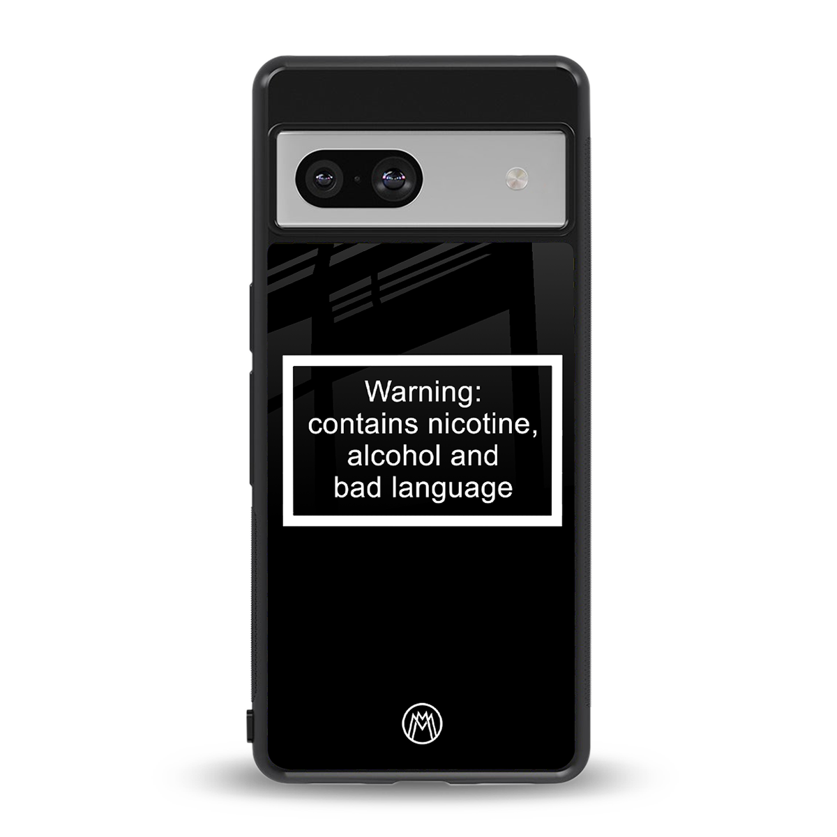 warning sign black edition back phone cover | glass case for Google Pixel 7