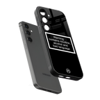 warning sign black edition back phone cover | glass case for samsung galaxy s25