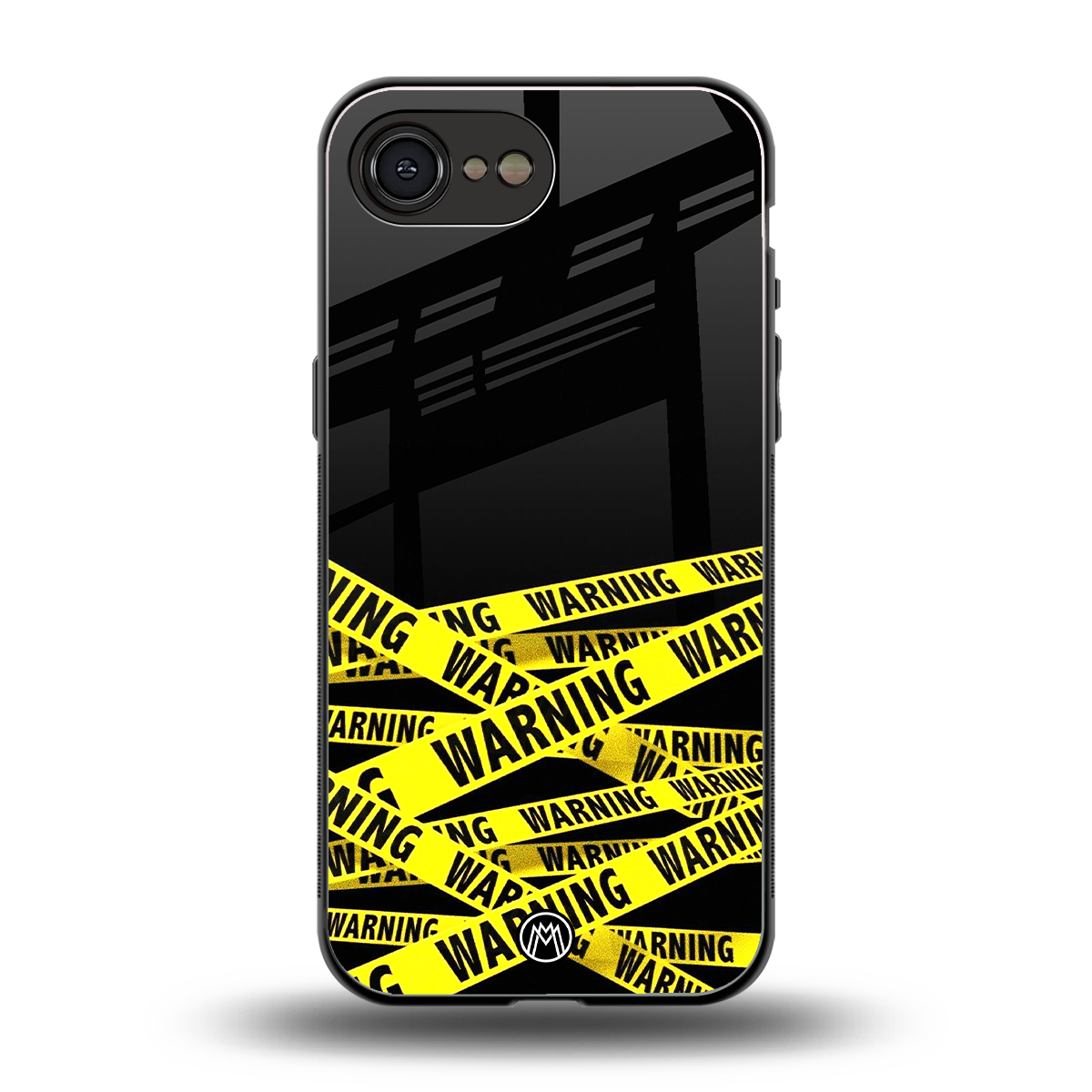 warning tape back phone cover | glass case for iphone 16e