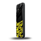 warning tape back phone cover | glass case for nothing phone 1
