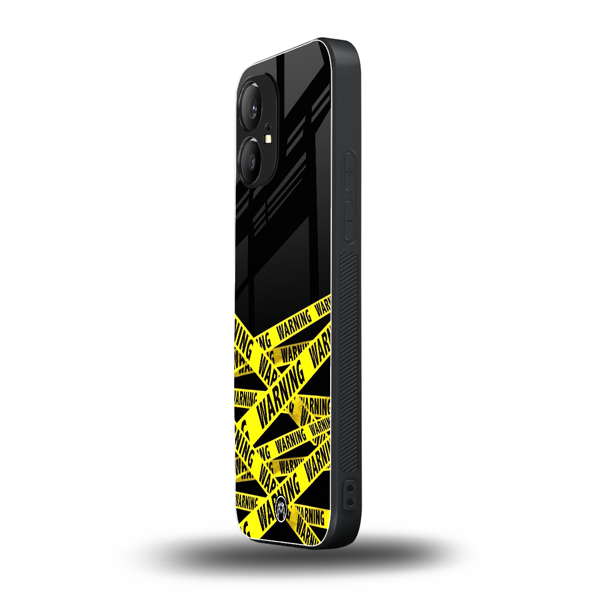 warning tape back phone cover | glass case for nothing phone 1