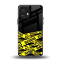 warning tape back phone cover | glass case for nothing phone 2