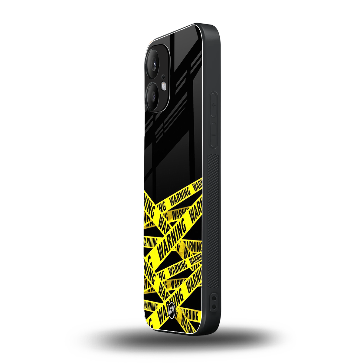 warning tape back phone cover | glass case for nothing phone 2