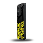 warning tape back phone cover | glass case for oneplus nord 3
