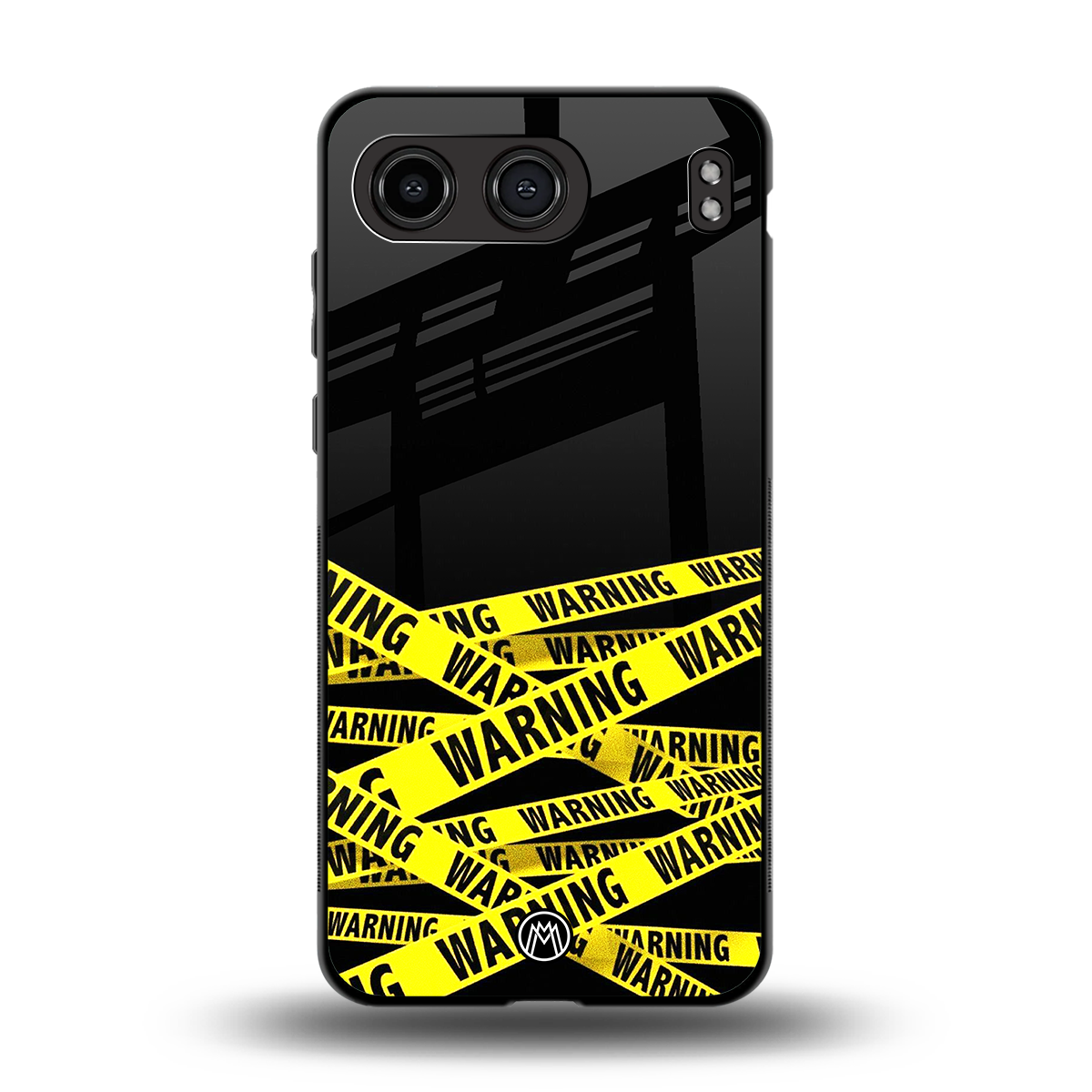 warning tape back phone cover | glass case for oneplus nord 4
