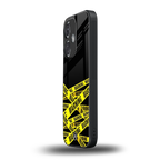 warning tape back phone cover | glass case for oneplus nord ce 3