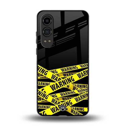warning tape back phone cover | glass case for oneplus nord ce 4 lite