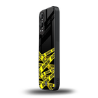 warning tape back phone cover | glass case for oneplus nord ce 4 lite
