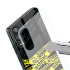 warning tape back phone cover | glass case for oneplus nord ce 4 lite
