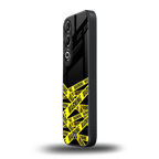 warning tape back phone cover | glass case for oneplus nord ce 4