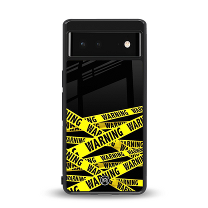 warning tape back phone cover | glass case for Google Pixel 6A