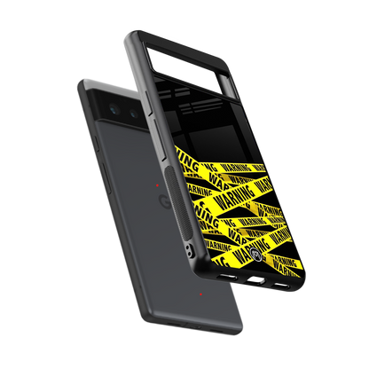 warning tape back phone cover | glass case for Google Pixel 6A