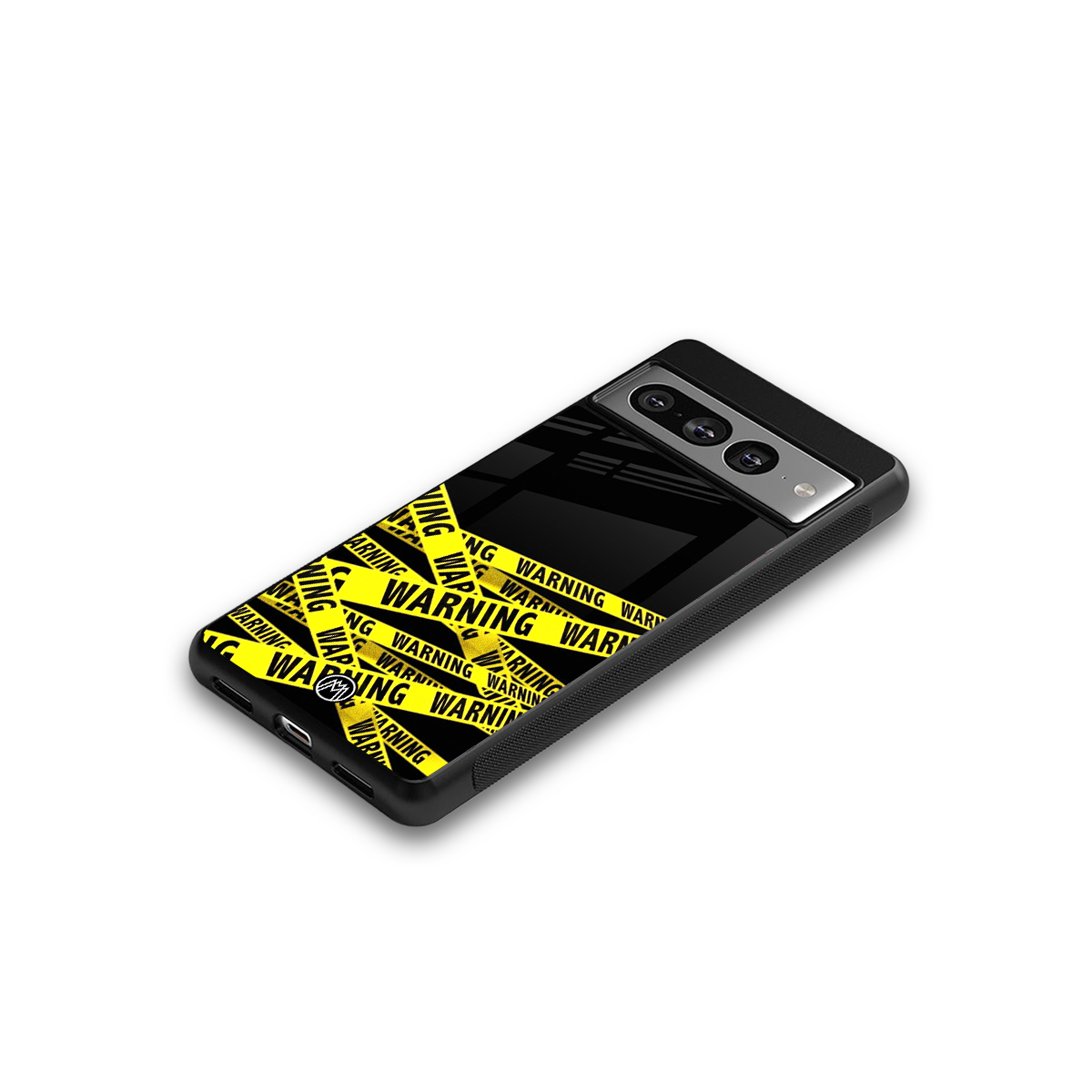 warning tape back phone cover | glass case for google pixel 7 pro