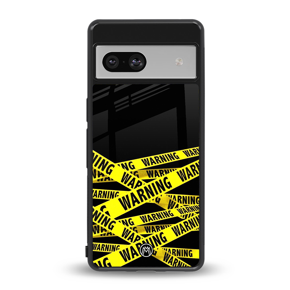 warning tape back phone cover | glass case for Google Pixel 7