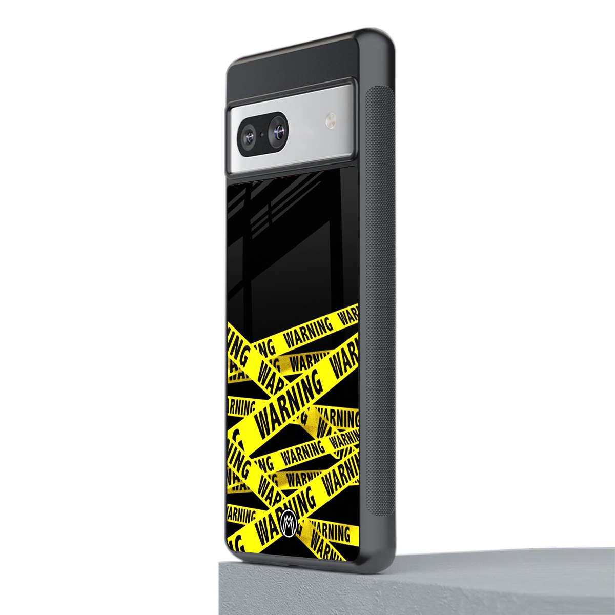 warning tape back phone cover | glass case for Google Pixel 7