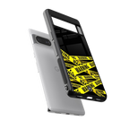 warning tape back phone cover | glass case for Google Pixel 8