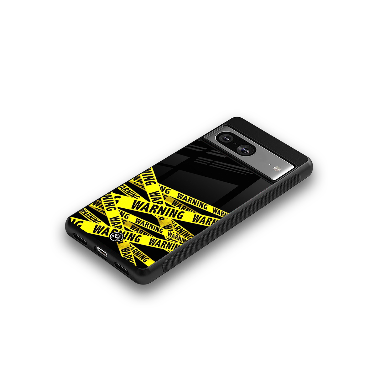 warning tape back phone cover | glass case for Google Pixel 8