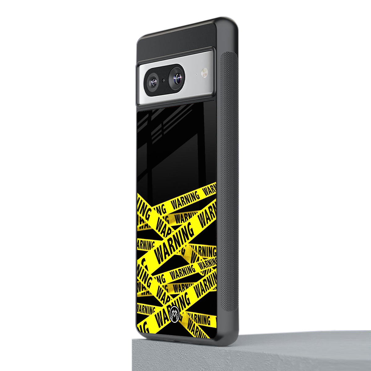 warning tape back phone cover | glass case for Google Pixel 8