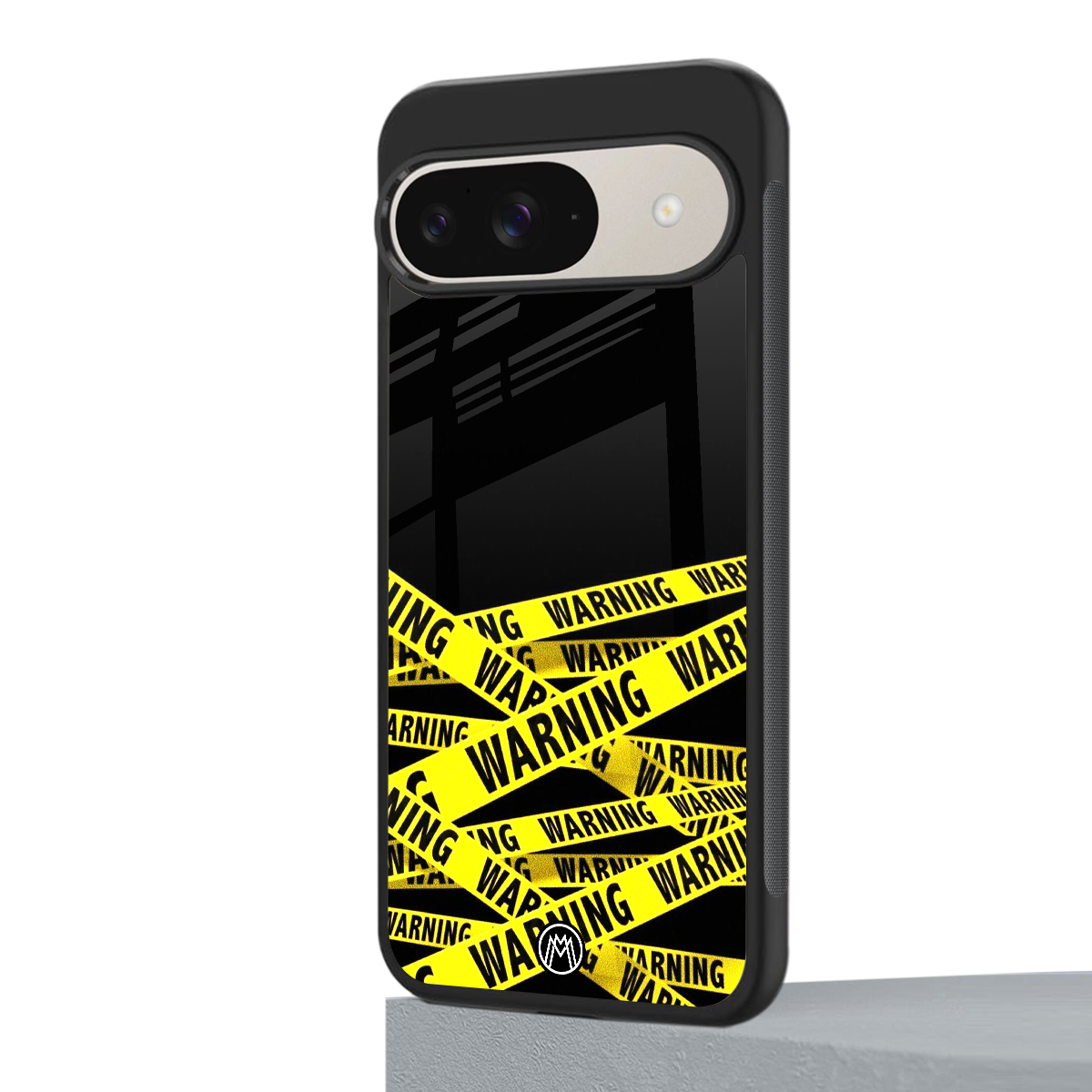 warning tape back phone cover | glass case for google pixel 9