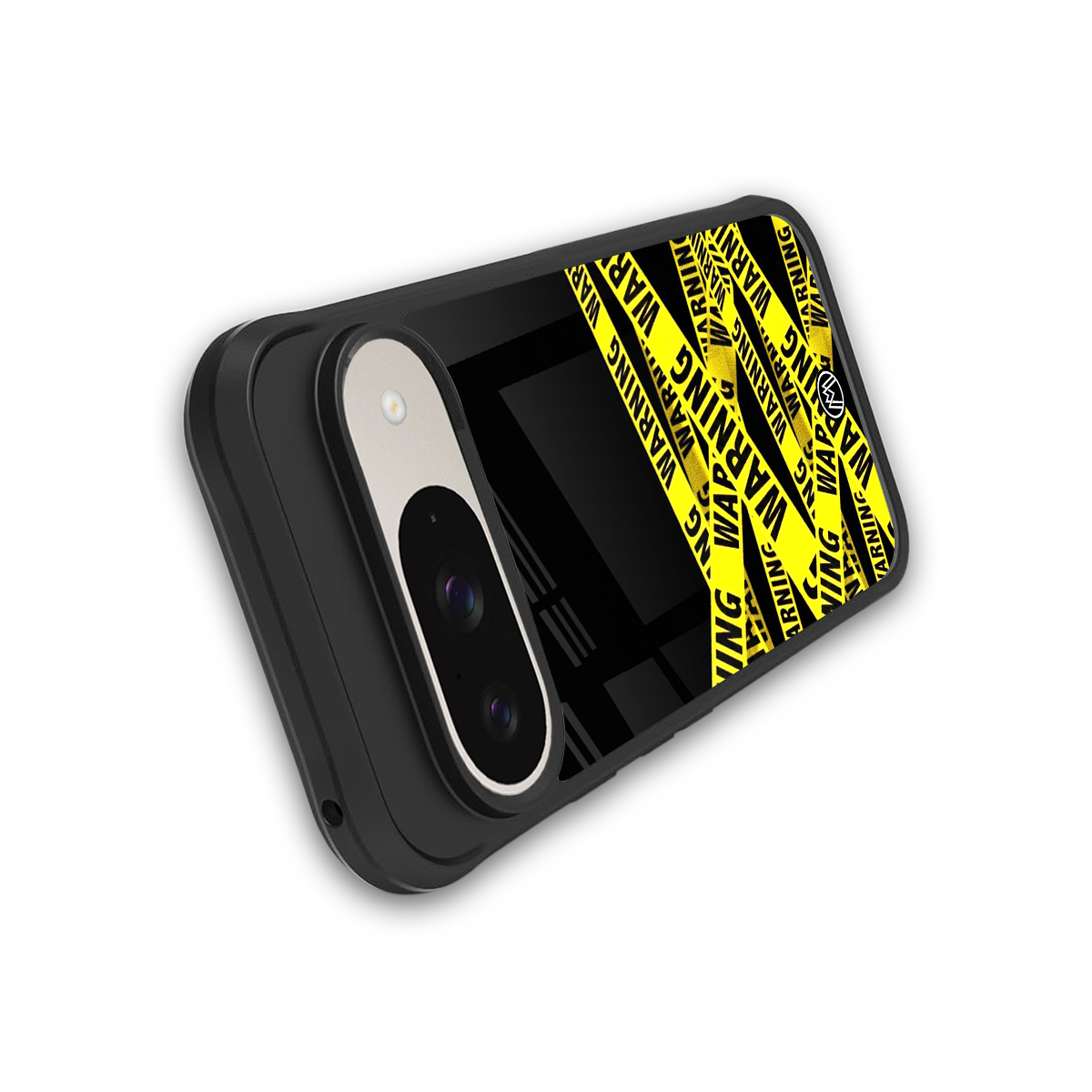warning tape back phone cover | glass case for google pixel 9