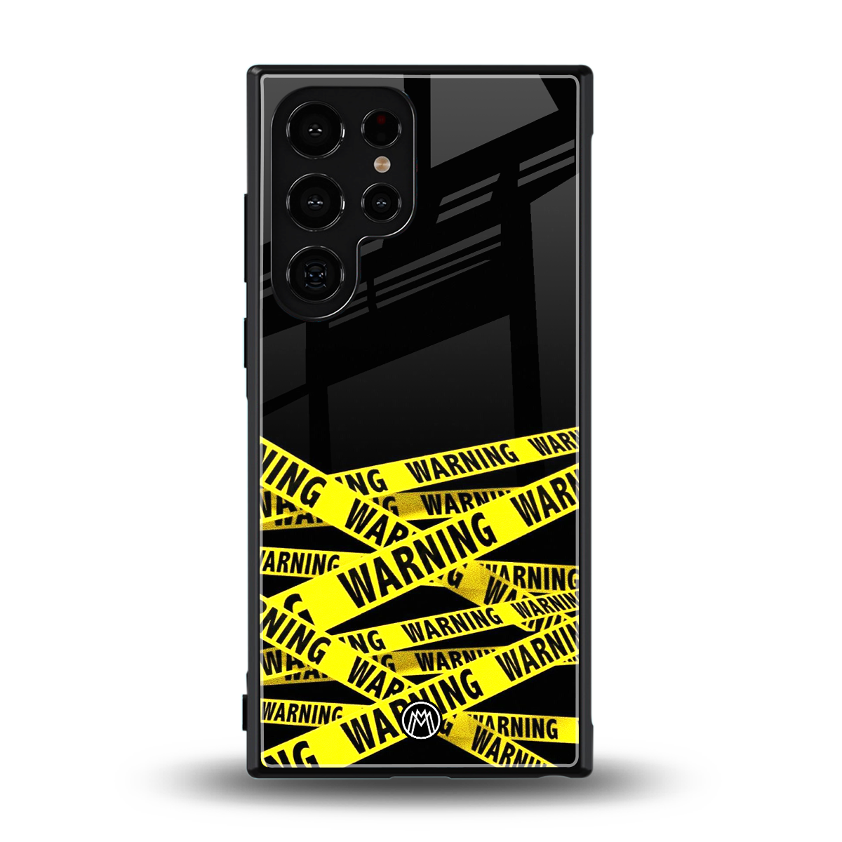 warning tape back phone cover | glass case for samsung galaxy s23 ultra