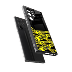 warning tape back phone cover | glass case for samsung galaxy s23 ultra