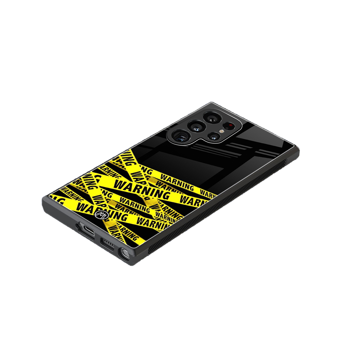 warning tape back phone cover | glass case for samsung galaxy s23 ultra