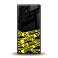 warning tape back phone cover | glass case for samsung galaxy s25 ultra