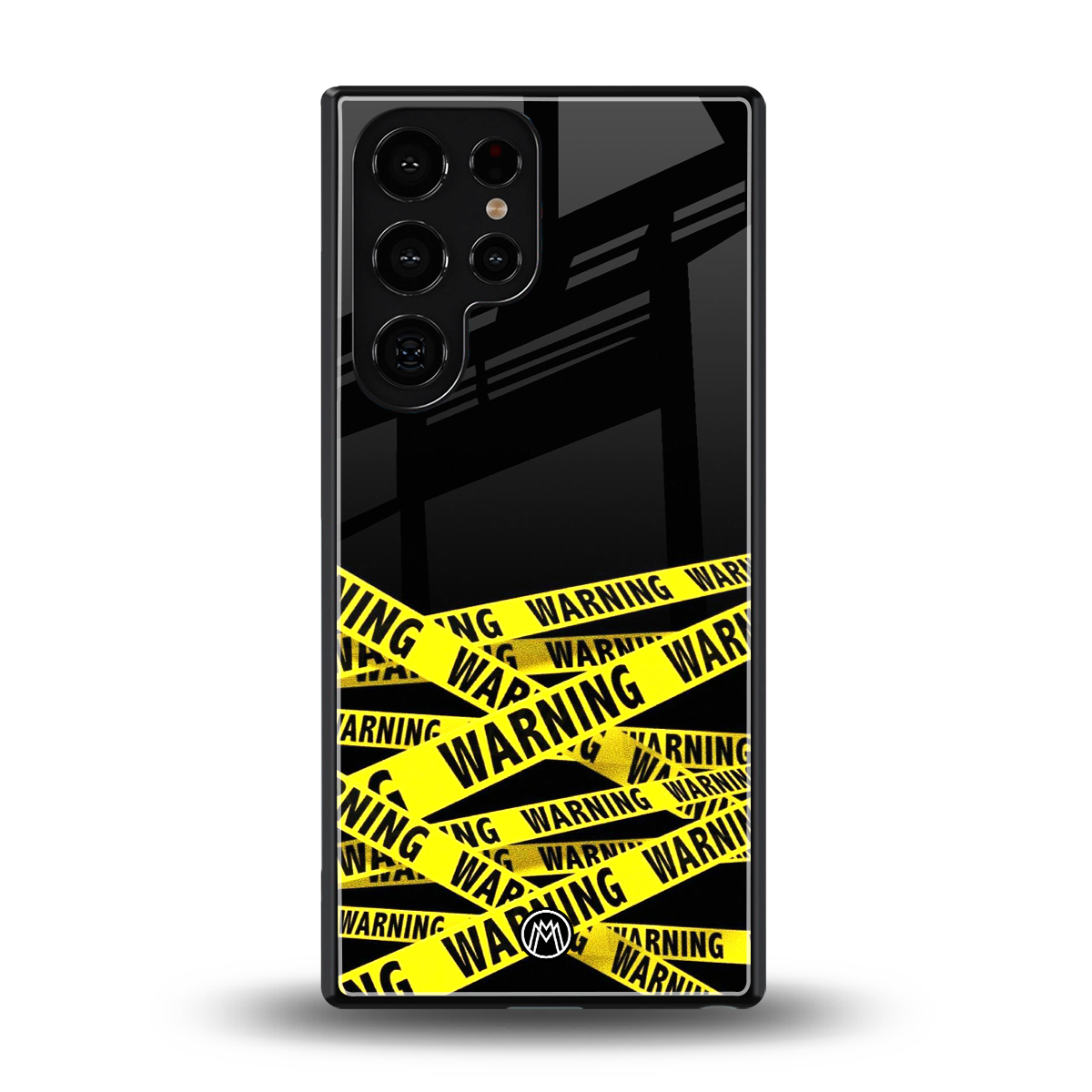 warning tape back phone cover | glass case for samsung galaxy s25 ultra