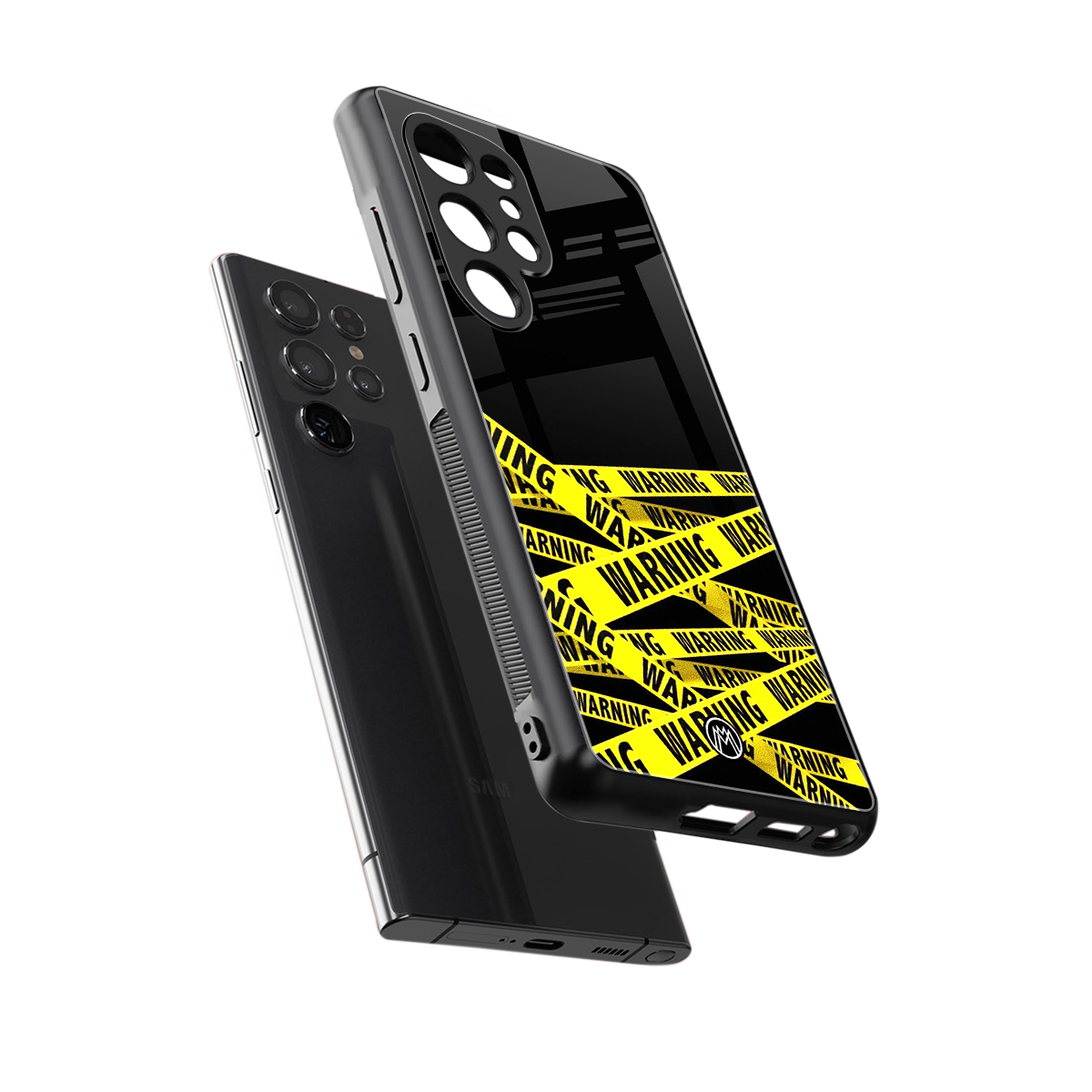 warning tape back phone cover | glass case for samsung galaxy s25 ultra