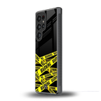 warning tape back phone cover | glass case for samsung galaxy s25 ultra