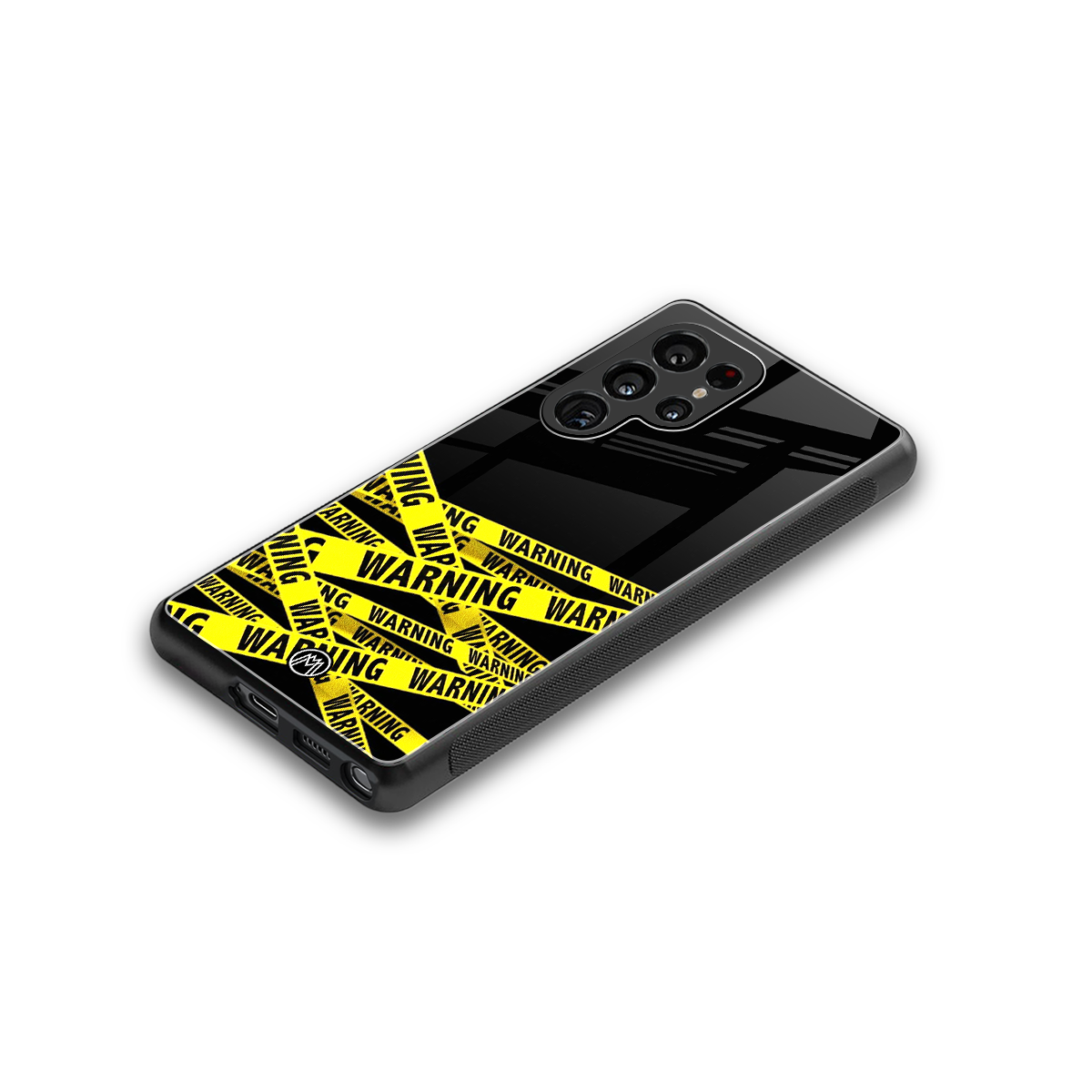 warning tape back phone cover | glass case for samsung galaxy s25 ultra