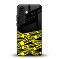 warning tape back phone cover | glass case for samsung galaxy s24