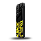 warning tape back phone cover | glass case for samsung galaxy s25 plus