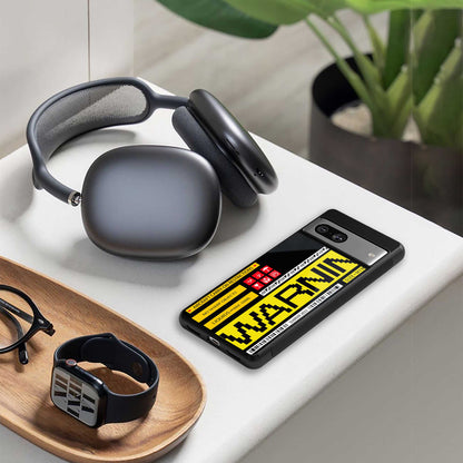 warning back phone cover | glass case for iphone 14