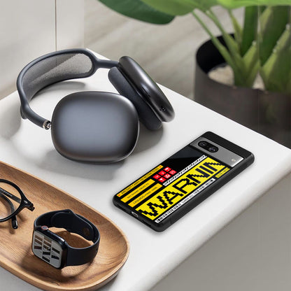 warning back phone cover | glass case for iphone 16