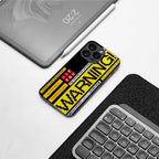 warning back phone cover | glass case for samsung galaxy s25 ultra