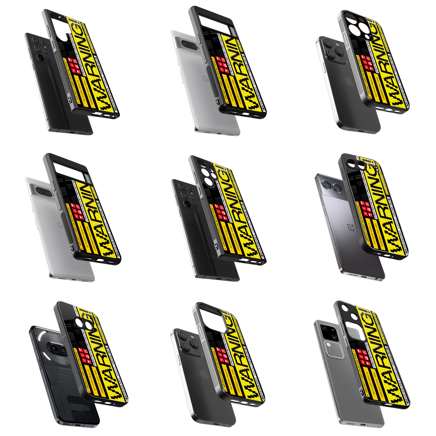 Durable Glass Back Mobile Case for iPhone, Samsung, OnePlus, Google Pixel, Redmi, Vivo, Oppo