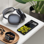warning tape back phone cover | glass case for iphone 16 pro