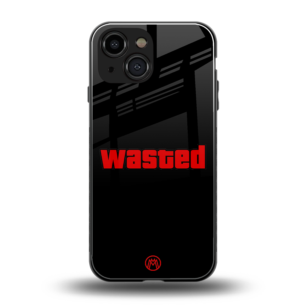 wasted back phone cover | glass case for iphone 13 mini