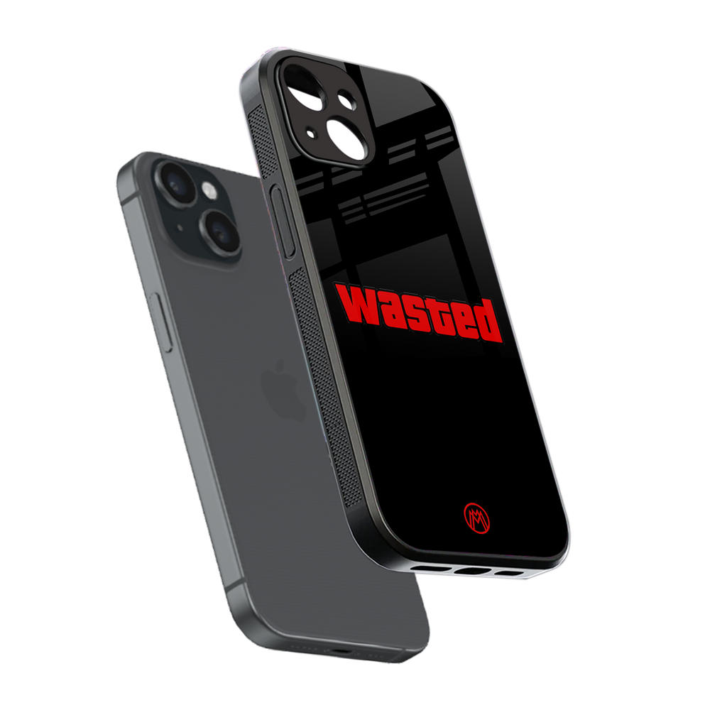 wasted back phone cover | glass case for iphone 13 mini