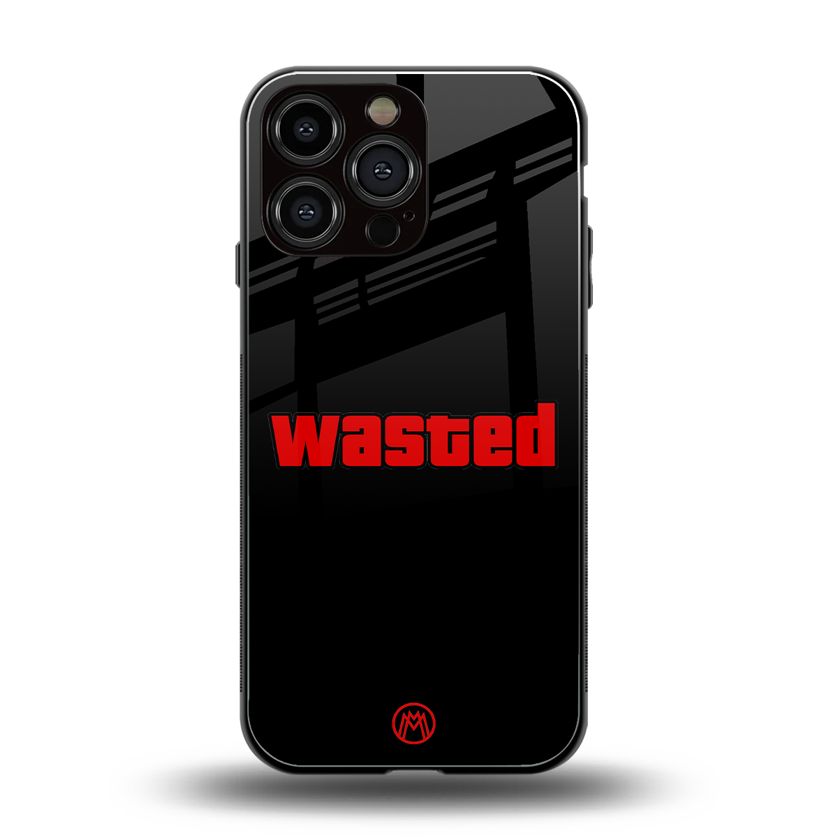 wasted back phone cover | glass case for iphone 13 pro max