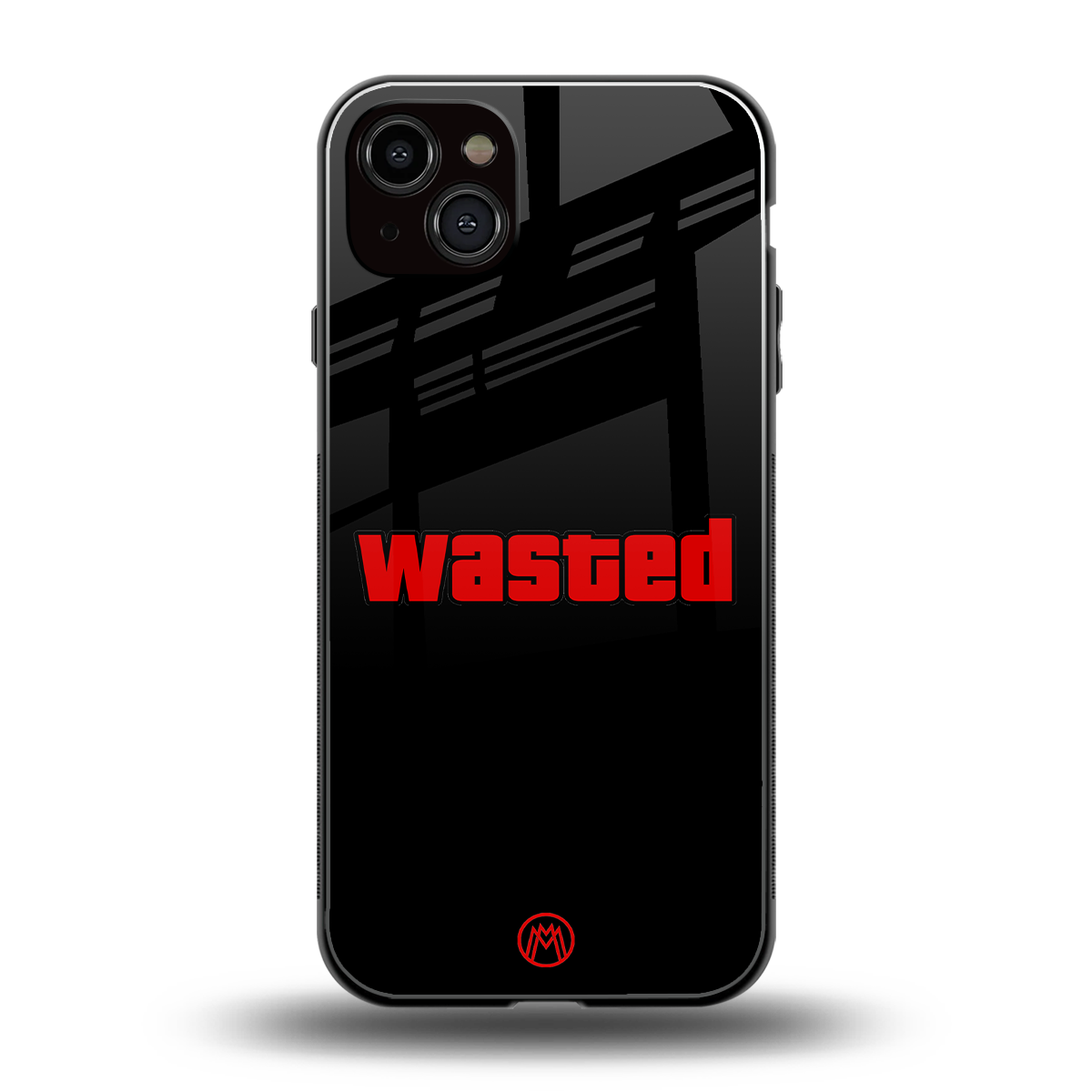 wasted back phone cover | glass case for iphone 15 plus